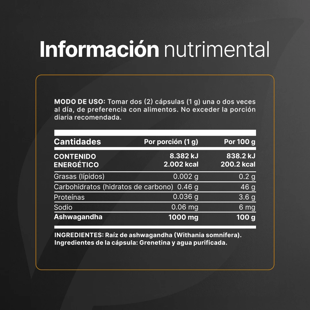 ashwagandha | adaptógeno natural | 200 cápsulas ashwagandha | adaptógeno natural | 200 cápsulas